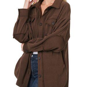 Elbow Patch Pocketed Shacket